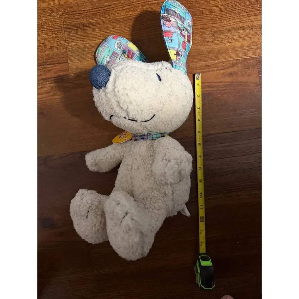 Hallmark Peanuts SNOOPY Plush Denim & Comic Strip EARS RARE NWT